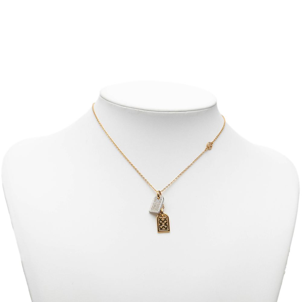 Pre-Loved Louis Vuitton Gold Plated Nanogram Pendant Necklace - Picture 7 of 7